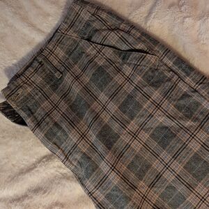 American Eagle Plaid Wide Leg Baggy Trousers